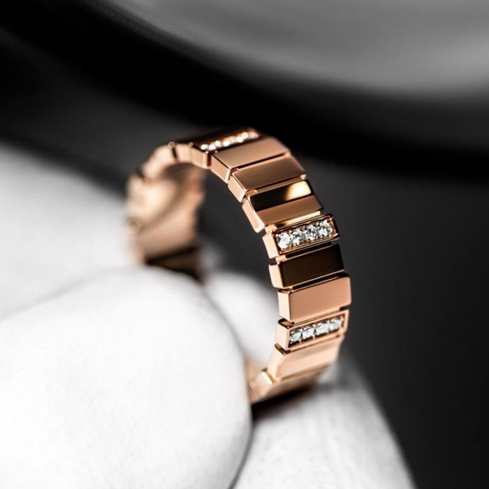 Savoir stripes bamboo diamond ring 18k dr/ cincin berlian dr -Diamond Jewelry