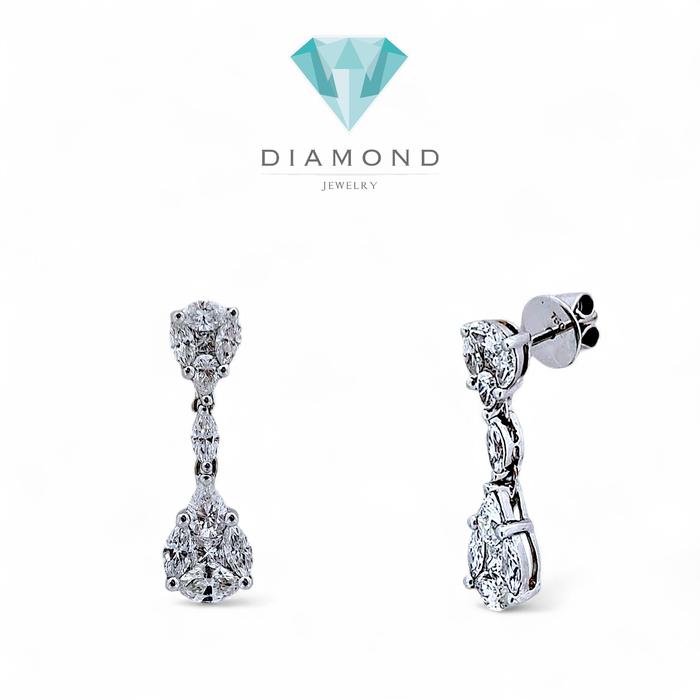 Tear Drop Diamond Earring 18K / Diamond Jewelry