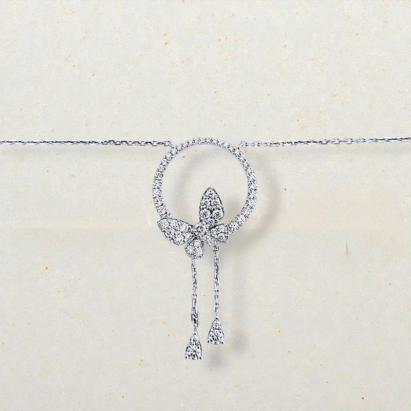 Butterfly Diamond Necklace 18K / Kalung Kupu-kupu Berlian 18K / Diamond Jewelry - 146KBD115000AB