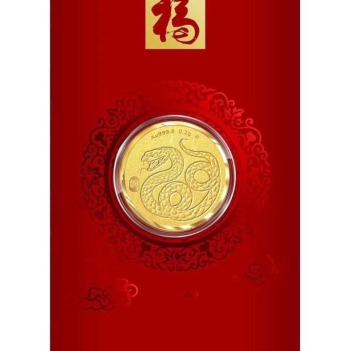 Shio ular gift 99.99% gantungan kunci/ angpao 24k-Diamond Jewelry