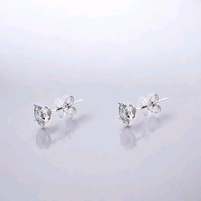 Solitaire Diamond Earrings 18K / Anting Berlian Solitaire 18K / Diamond Jewelry / 1ABGT600WPLS