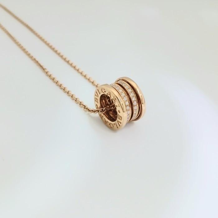 Round Whirl Diamond necklace 18k bv rose gold zero-Diamond Jewelry