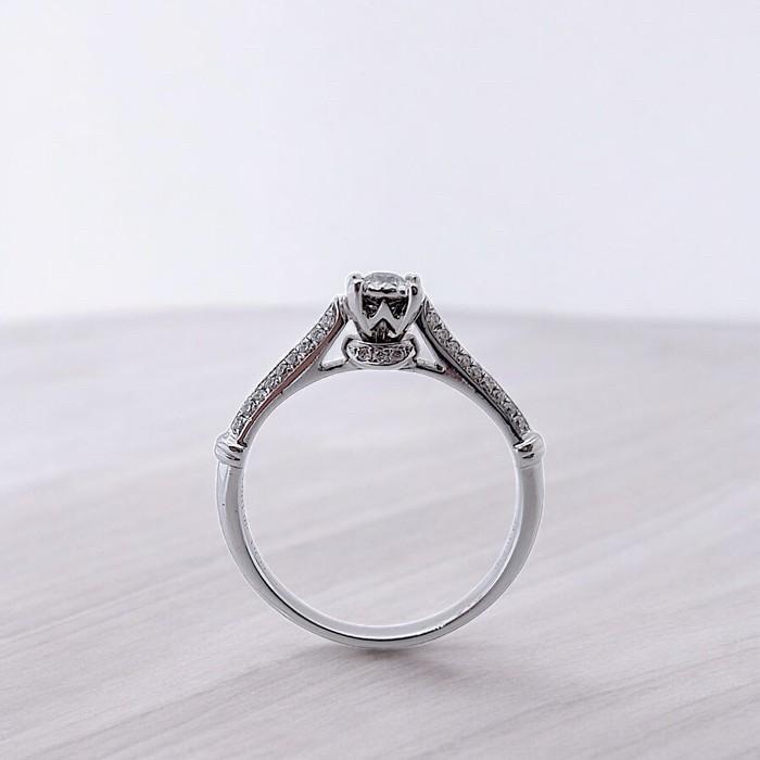 Diamond Solitaire Parisian illusion diamond Ring 18K / Diamond Jewelry