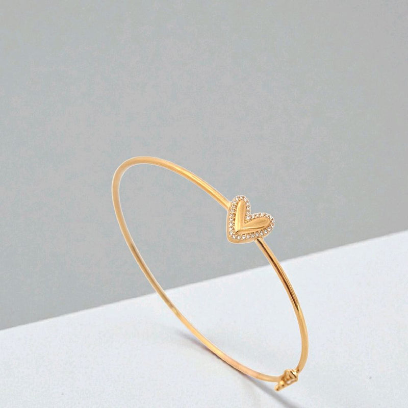 Heart Gold Bracelets 16K / Gelang Hati Emas 16K / Diamond Jewelry / 479GMS333LS