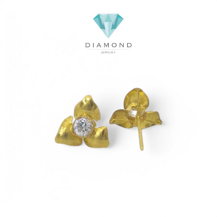 Anting Mas Model Bunga 23K-Diamond Jewelry