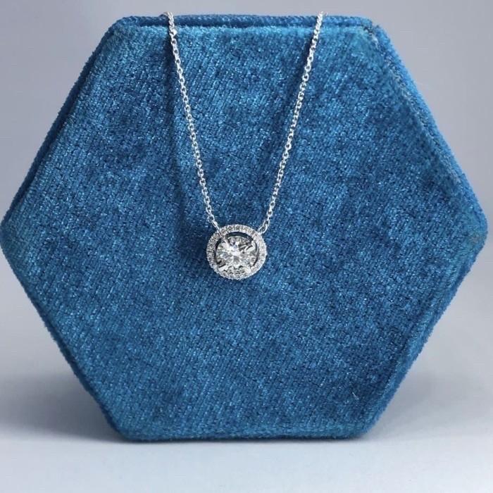Diamond solitaire illusion 1 crt 18k-Diamond Jewelry