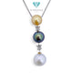 Liontin Tri Color Pearl Diamond 18K / Diamond Jewelry 11LMGT2409WP-HT