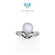 Pearl Diamond Ring 18K / Diamond Jewelry