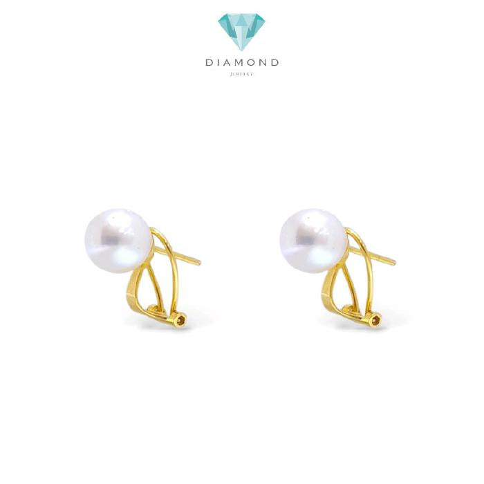 Gold Pearl Clips Earrings 23K / Anting Emas Pearl Clips 23K / Diamond Jewelry / 21AM4WP