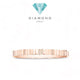 Bamboo diamond bangle bracelet 18k rose gold dr-Diamond Jewelry