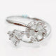 Duo Flower Heart Diamond Ring - 01030505 - Diamond Jewelry