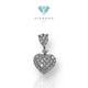 Heart pear Pave Diamond Pendant 18K gold-Diamond Jewelry