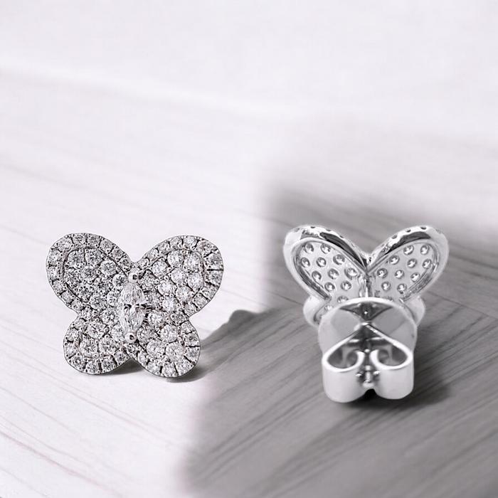 Butterfly Diamond Earrings / Diamond Jewelry