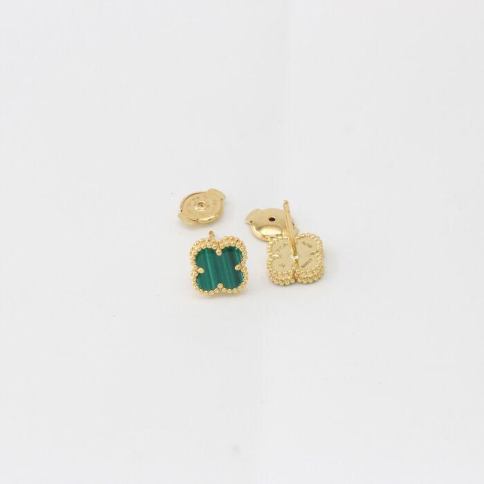 Malachite Clover Green Vintage 18K Gold Diamond Jewelry/Necklace/vintgae Earring/Sweet Earring/Bracelet -387KBD300LS/352ABD829RY/394ABD2500LS/454GBD4000LS-HT
