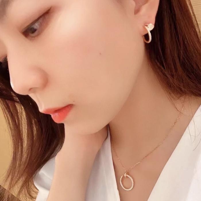 Pave diamond just earring paku anting diamond 18k -Diamond jewelry