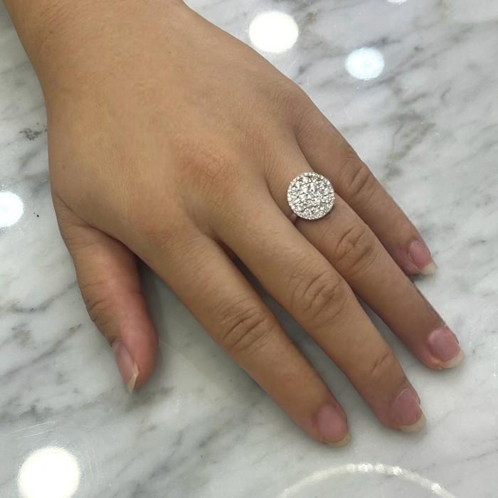 Diamond Ring Round large sole round 18k- Diamond Jewelry