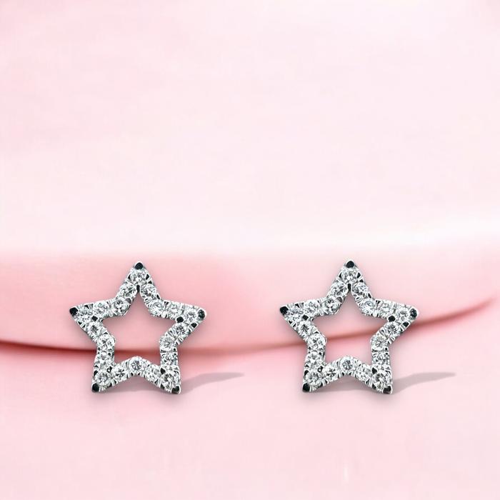 Star Diamond Earring/ Anting Bintang 18K/ Diamond Jewelry