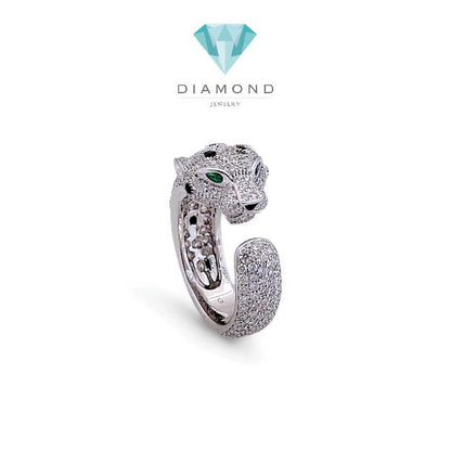Panthere Full Diamond Ring 18K / Cincin Panthere Full Berlian 18K / Diamond Jewelry 98CBD298000AB-HT