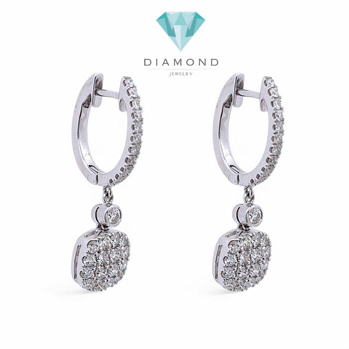 Cushion Diamond Earrings 18K / Diamond Jewelry