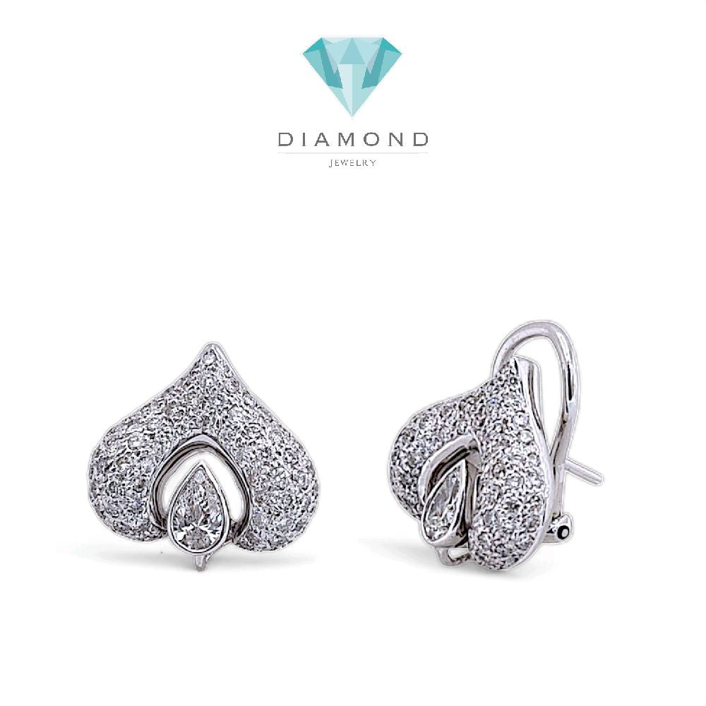 Diamond Spade Heart Earring 18K-Diamond Jewelry-19ABGT64350WP-HT