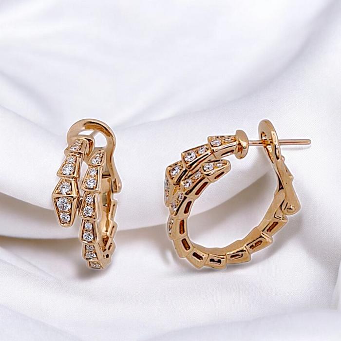 Ulo Serpenti Full Diamond Earring 18K / Diamond Jewelry