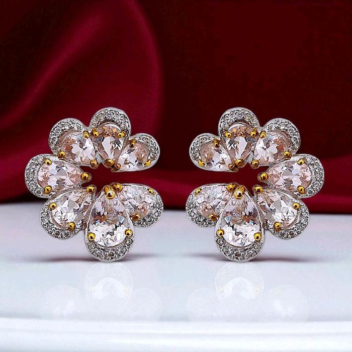 Flower Magonite Diamond Earring 18K / Diamond Jewelry 21ABGT671WP-HT