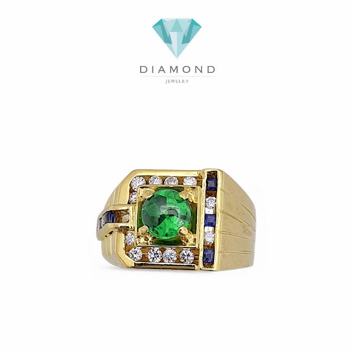Emerald Diamond Ring 18K / Diamond Jewelry