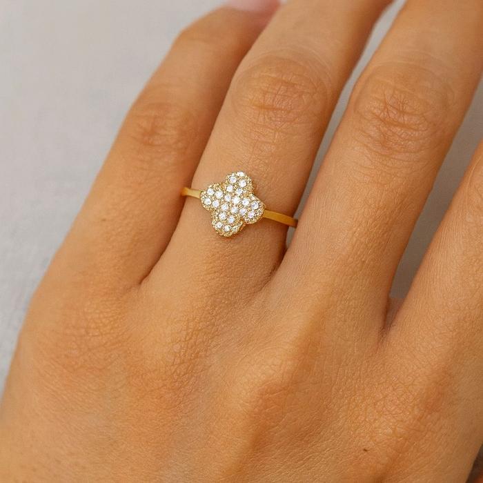 Clover Gold Ring 700K / Cincin Emas Clover 700K / Diamond Jewelry 423CMS211LS