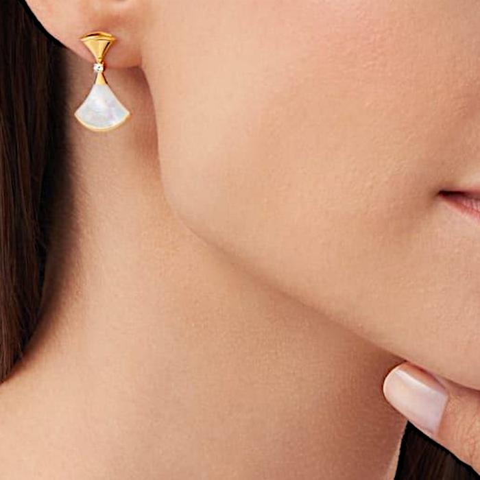 Diva's Pearl Diamond Earring 18K / Diamond Jewelry-370ABD6500RY-(1600/2000HT)