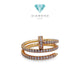Nail Double Diamond Ring 18K / Cincin Berlian Paku Double 18K / Diamond Jewelry 19CBD1560RB-HT