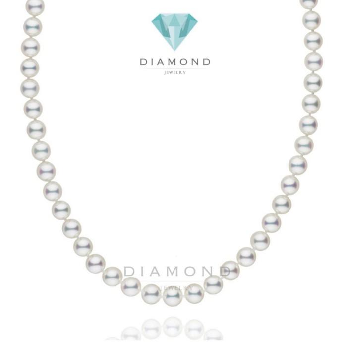 Pearl necklacle with 18 K Gold Diamond Jewelry