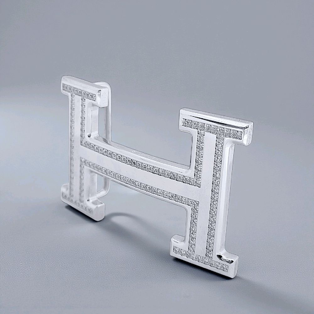 H Steel Diamond Belt/Kepala Belt Berlian H/ Diamond Jewelry 31SAY3342WP-HT