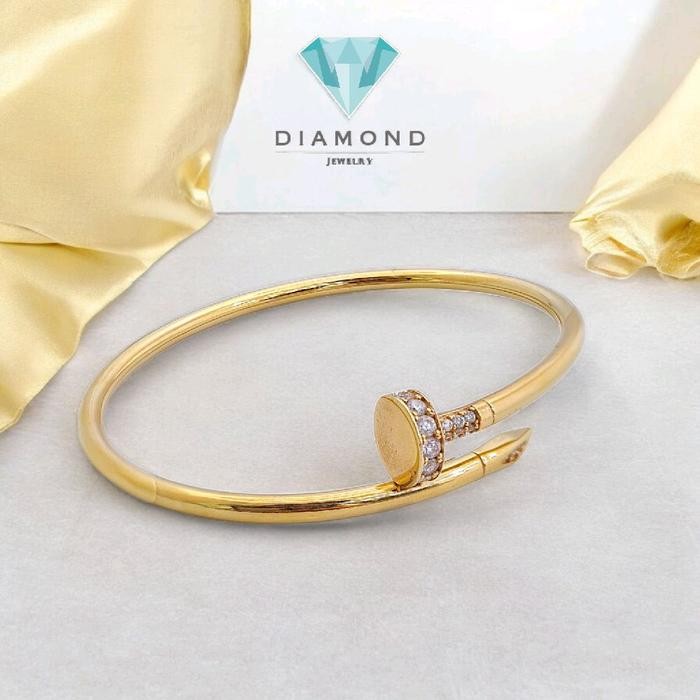 Gelang Paku Emas 18K Kristal Diamond Jewelry-433GMS717LS/423GMS548LS-HT