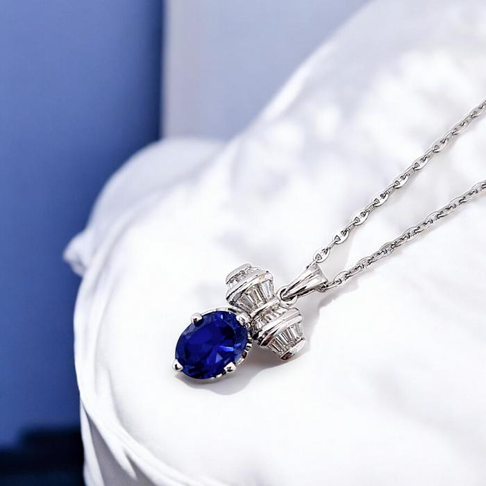 Liontin Blue Sapohire 18K / Diamond Jewelry