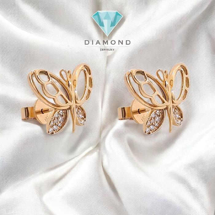 Anting Berlian Kupu-Kupu & MOP-Diamond Jewelry