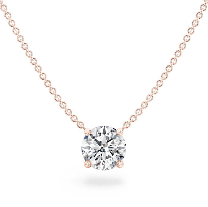 Pendant necklace kristal solitaire 18 K gold Diamond Jewelry