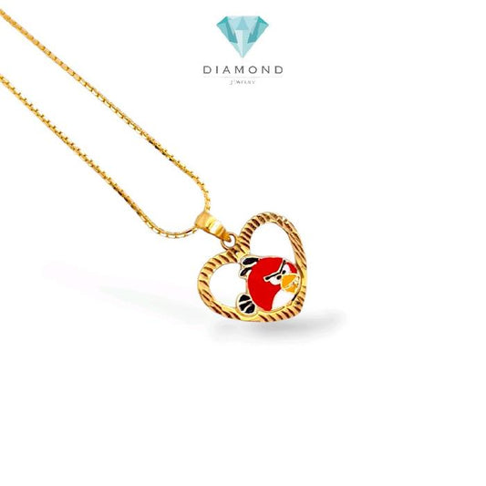 The Angry Bird Gold Pendants 18K / Liontin Emas Angry Bird 18K / Diamond Jewelry / 274LMSWP1