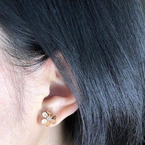 Frivole Diamond  Earring 18k Yellow Gold- Diamond Jewelry-HT-376ABD70000LS-1ABDTUSUKLSNEW