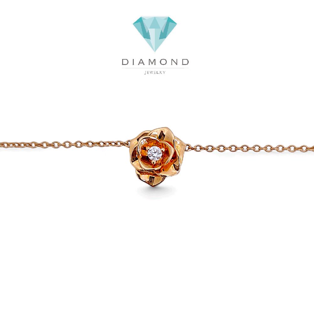 Rose Diamond Necklace 18K / Kalung Berlian Mawar 18K / Diamond Jewelry 116KBD56100AB-HT