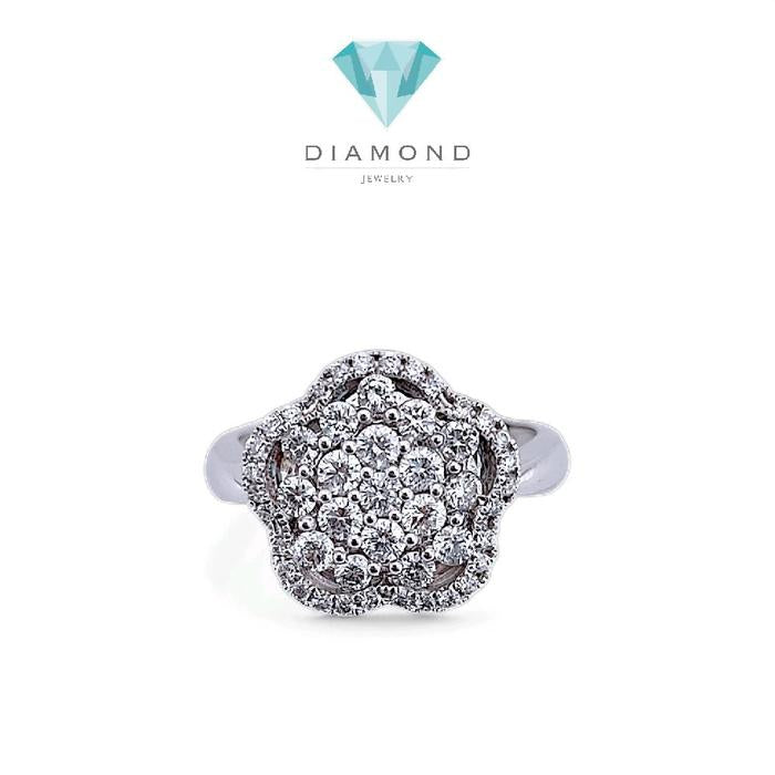 Flower Diamond Ring 18K / Diamond Jewelry