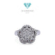 Flower Diamond Ring 18K / Diamond Jewelry