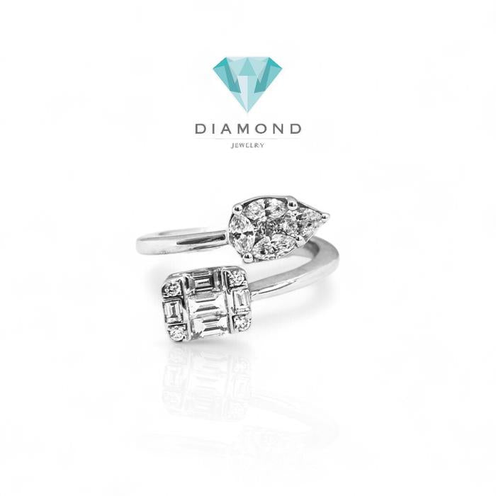 Baguette & teardrop Diamond Ring