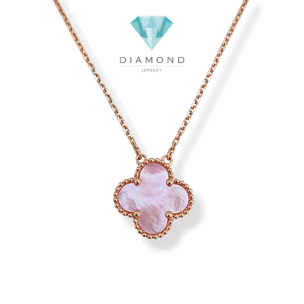 Pink Clover Vintage Necklace 18K / Kalung Pink Clover Vintage 18K / Diamond Jewelry - 145KBD62000AB