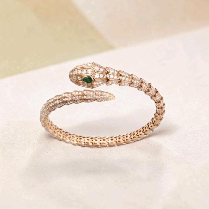 Snake Diamond Bangle 18K / Gelang Berlian model ular 18K / Diamond Jewelry / GB0053029