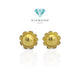 Anting Mas Tusuk Model Bunga Matahari 23K-Diamond Jewelry