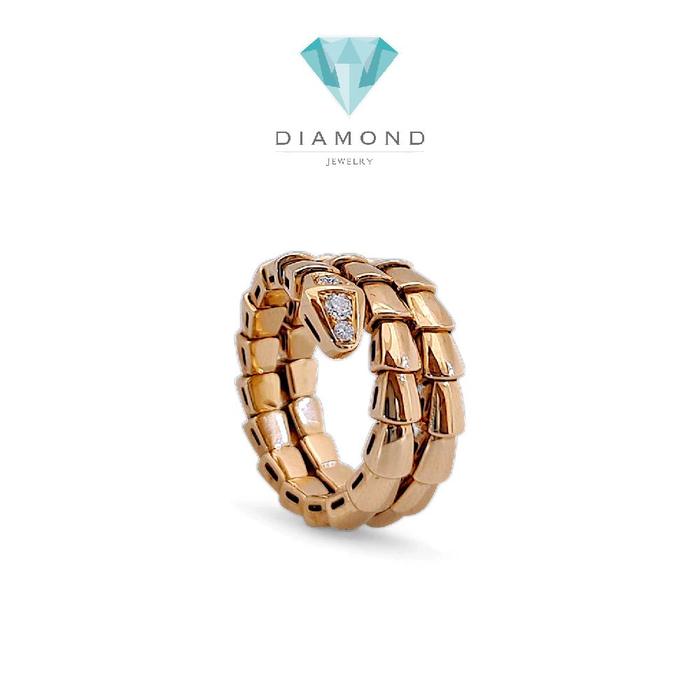 Ulo Serpenti two row Diamond Ring 18K / Diamond Jewelry 8CBD16400RB