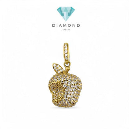 Liontin Mas Sirkon Model Apel 18K-Diamond Jewelry