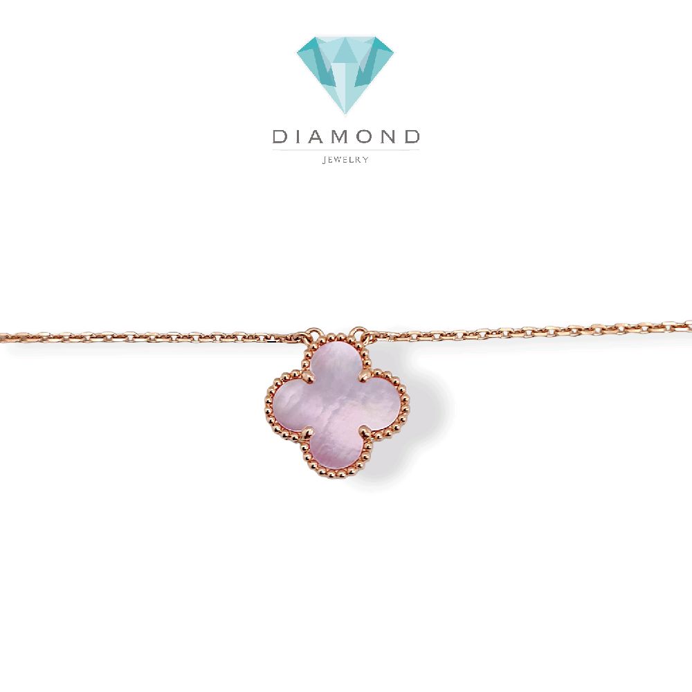 Pink Clover Vintage Necklace 18K / Kalung Pink Clover Vintage 18K / Diamond Jewelry - 145KBD62000AB