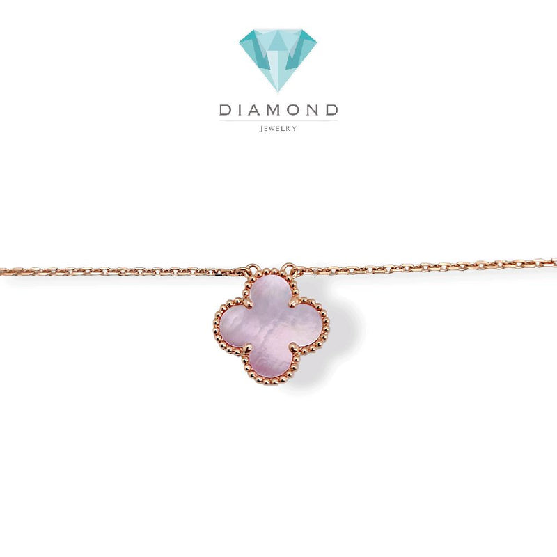 Pink Clover Vintage Necklace 18K / Kalung Pink Clover Vintage 18K / Diamond Jewelry - 145KBD62000AB