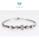 Diamond ruby bracelet 18k white gold- Diamond Jewelry